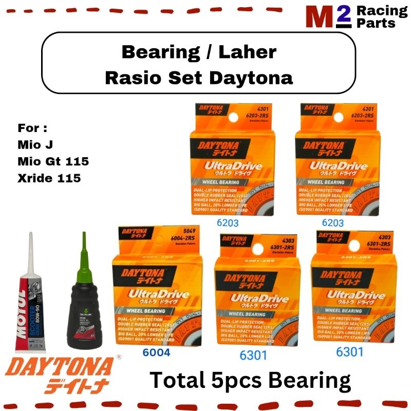 Jual Laher Bearing Rasio Set Oli Gear Mio J X-Ride 115 Mio GT 115 ...