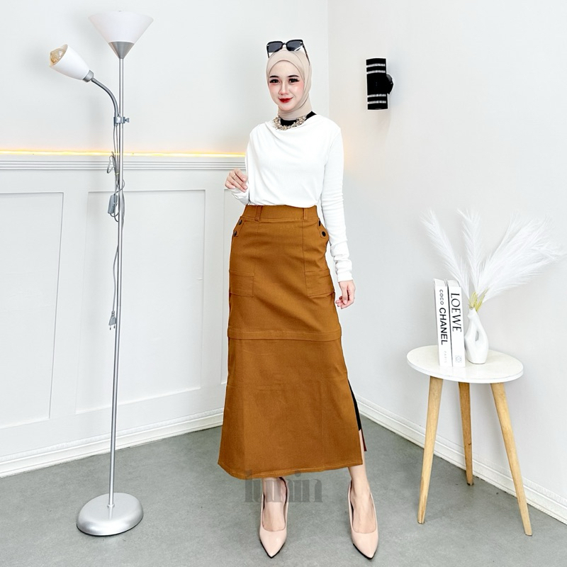 Jual Rok Span Katun Bengalin Impor | Rok Korean Style Kekinian | Rok ...