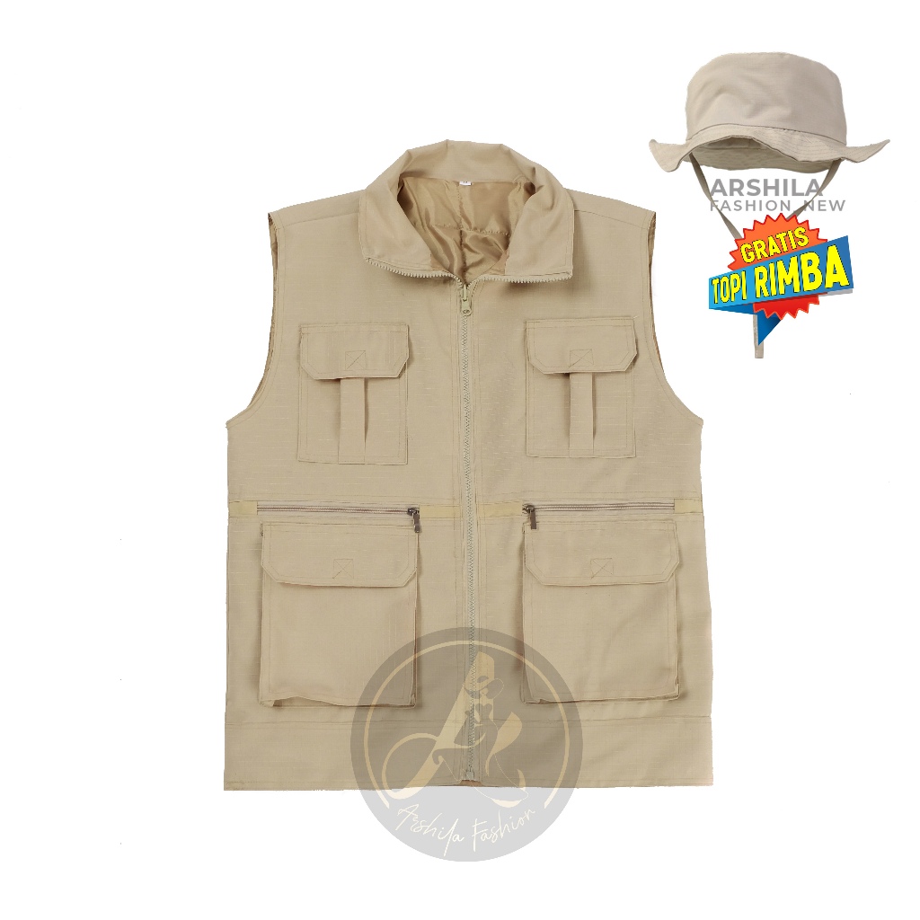 Jual Arshila Fashion Rompi Tactical CARGO Dewasa Ada Kerahnya VEST ...