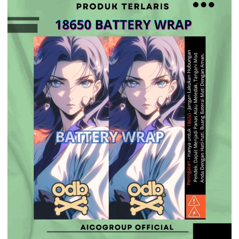 Jual Jaka Custom - Skin Stiker Wrap Baterai 18650 Motif ODB X Anime V4 ...