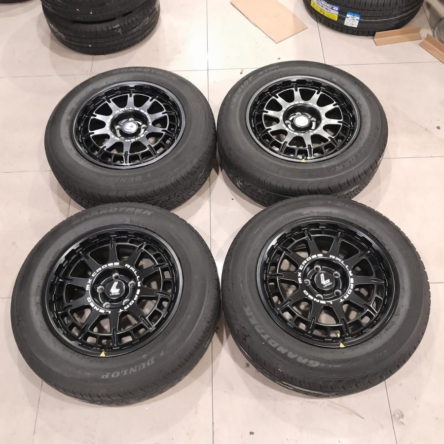 Jual Pelek Mobil Bekas LENSO R17 Hole 5X114,3 BLACK + Ban DUNLOP 225 65 ...