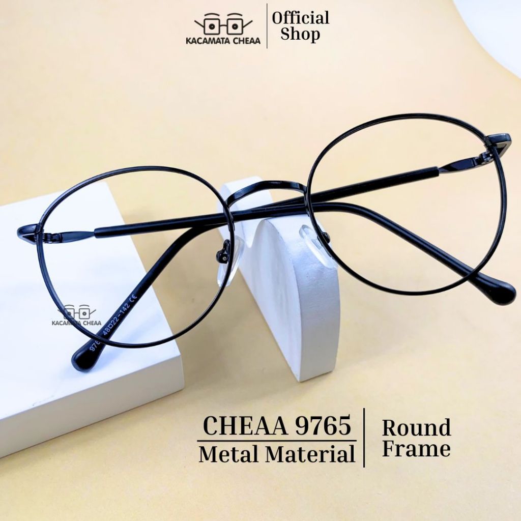 Jual KacamataCheaa Frame Bulat Besi Terbaru CHEAA 9765 | Shopee Indonesia