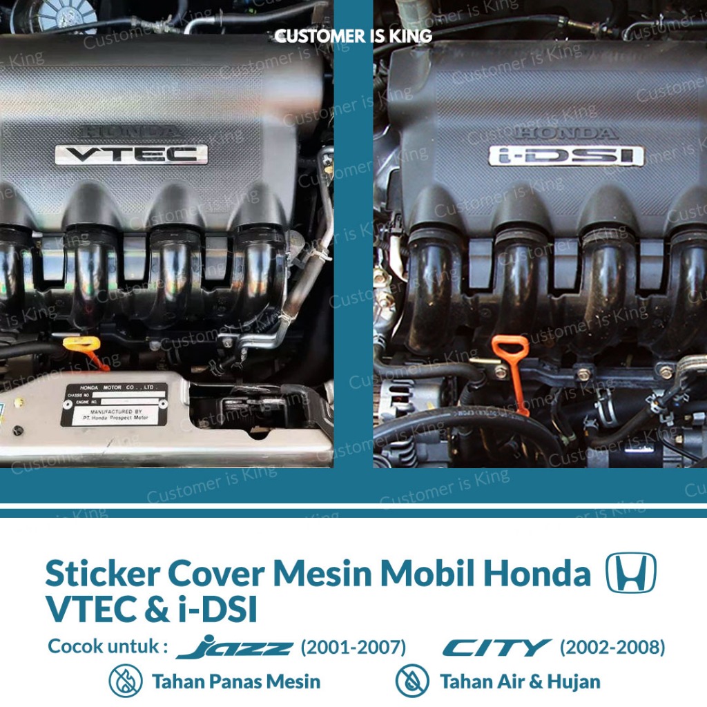 Jual Stiker Sticker VTEC idsi i-DSI Cover Mesin Honda Aksesoris Jazz ...