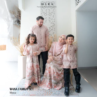 [READY SIAP KIRIM] HIRA - Wana Family Set | Sarimbit Lebaran - Gamis Baju Koko Dewasa Anak Seragaman