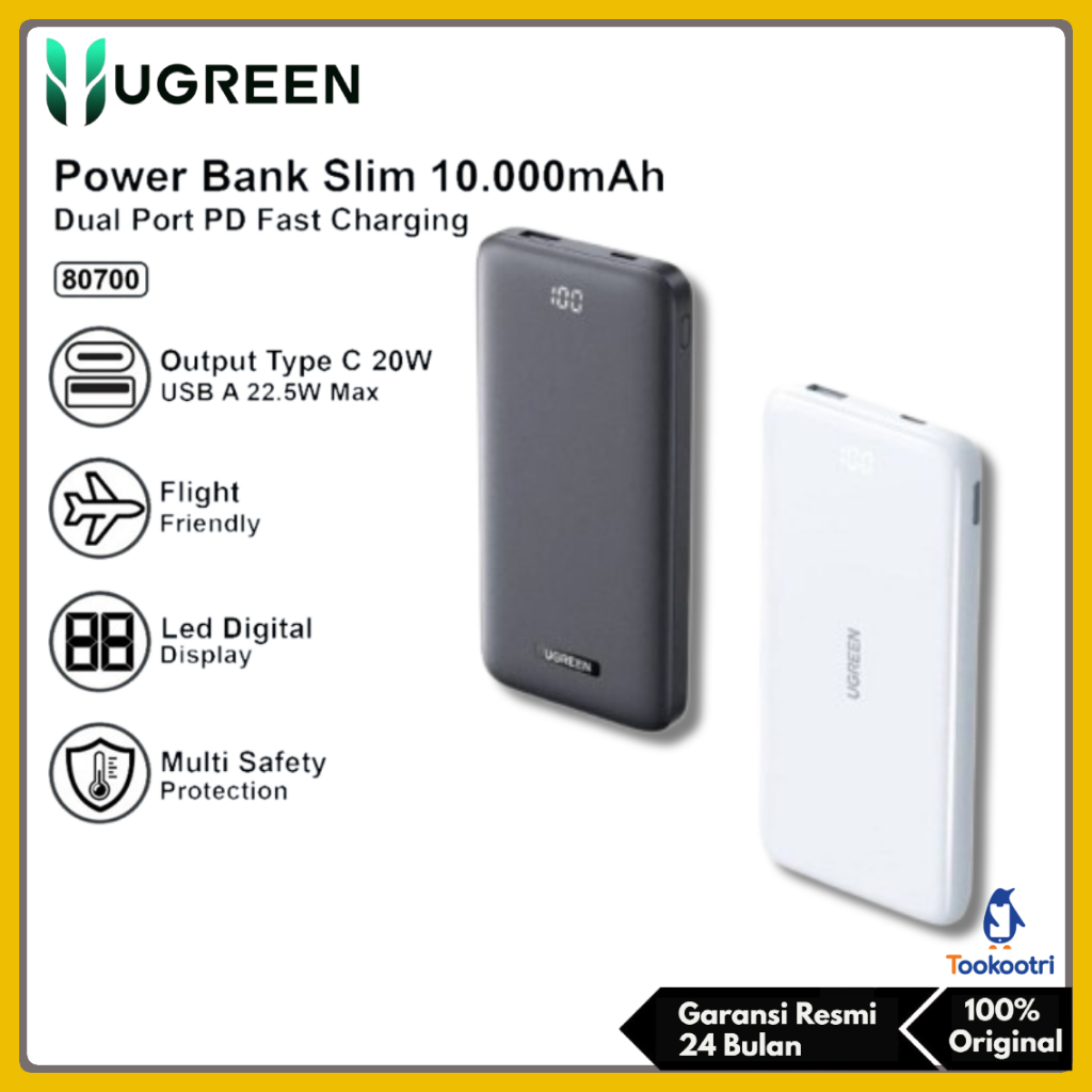 Jual UGREEN Powerbank 20W PD Ultra Slim Fast Charging 10000mAh ATL