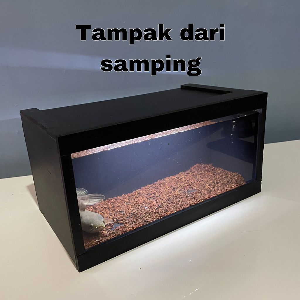 Jual Akuarium Baby Chana pvc dan akrilik hitam fullset pasir dan lampu ...