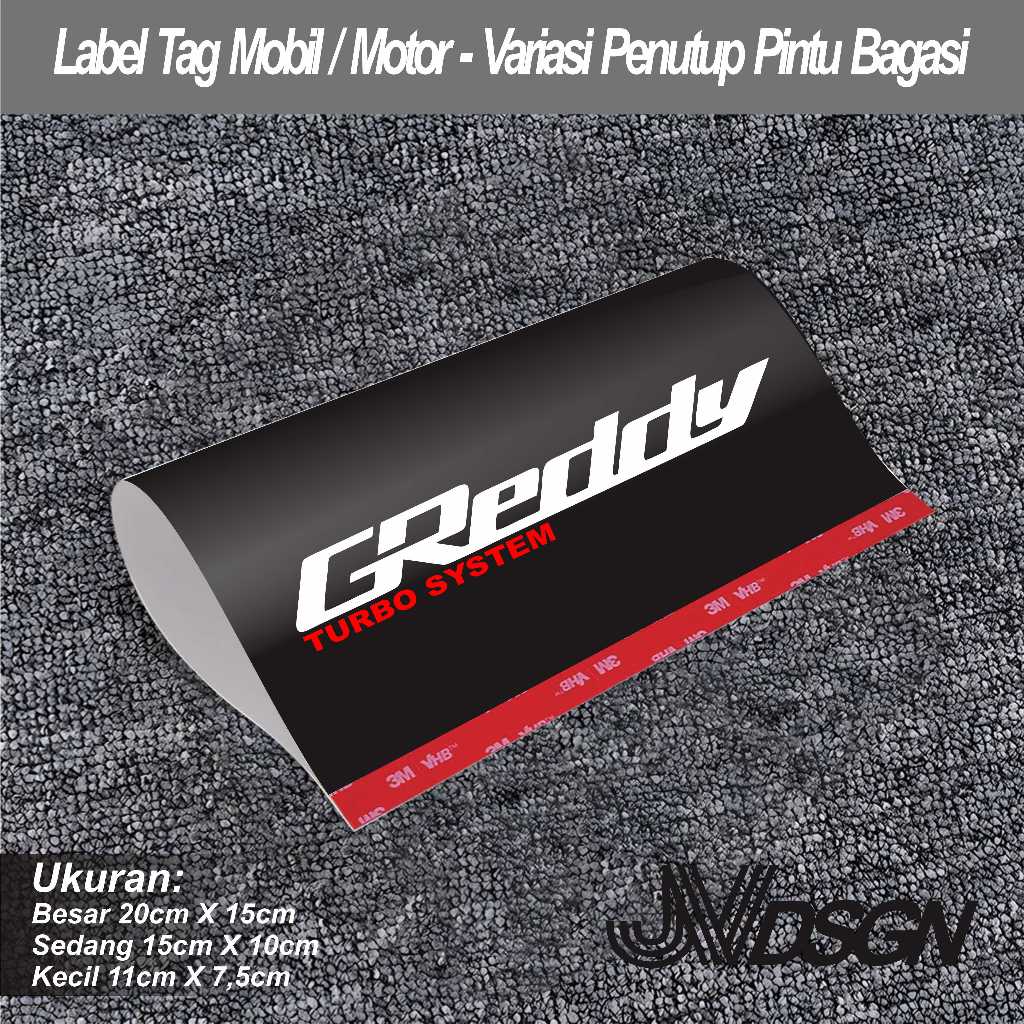 Jual greddy - Label Tag Mobil - Variasi Penutup Pintu Bagasi - Hiasan ...