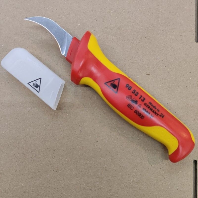 Jual KNIPEX 98 53 13 Pisau Cutter Kupas Kabel Listrik VDE Stripping ...