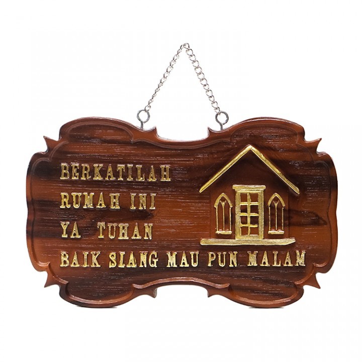 Jual kata rohani dekorasi rumah Hiasan Dinding Fiber Berkatilah Rumah ...