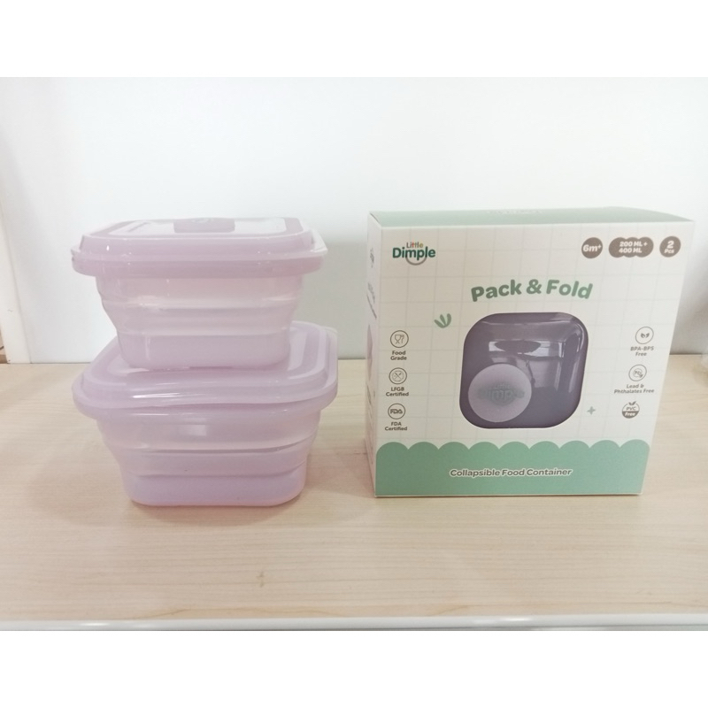 Jual LITTLE DIMPLE- PACK &FOLD COLLAPSIBLE 200&400ML (PURPLE SC-862 ...