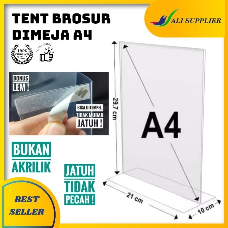 Jual TENT CARD A4 / TEMPAT BROSUR A4 / BUKAN AKRILIK A4 / STAND PROMOSI ...
