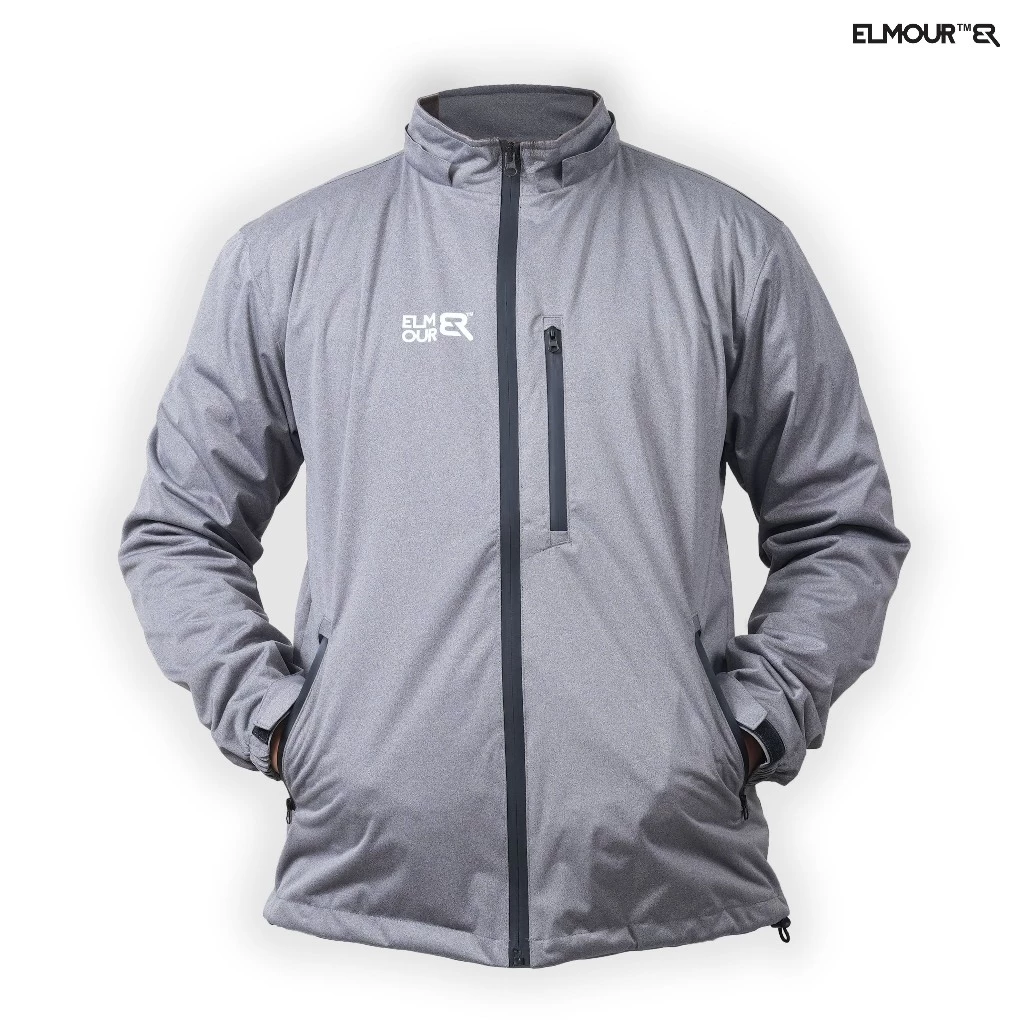 Elmour Jaket Pria Outdoor Tahan Air Dan Angin Bahan Waterproof Warna Abu Edisi terbatas Ltd Series