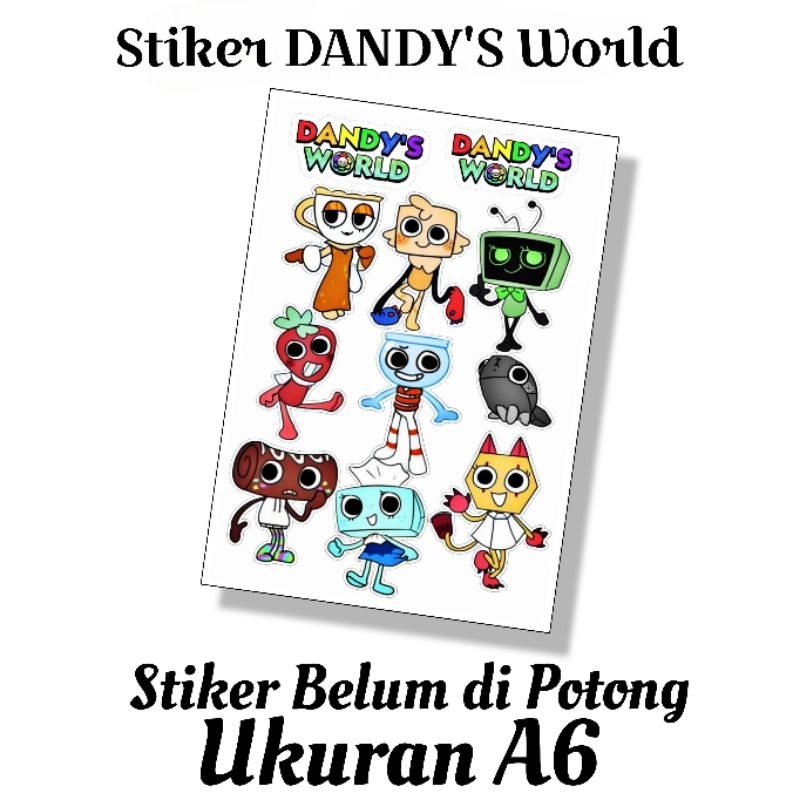 Jual Stiker Unik Lucu Dandy's World / Sticker Karakter / Sticker ...