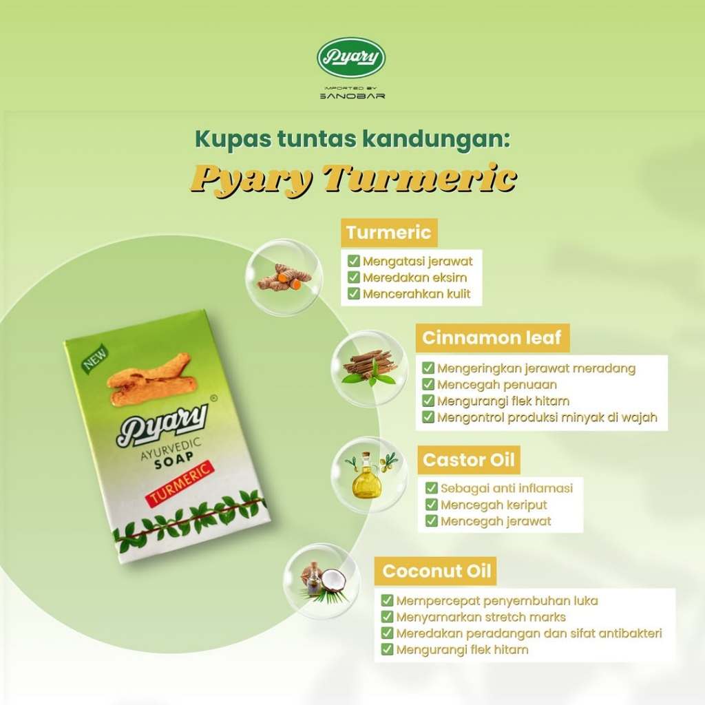 Jual PYARY Sabun Turmeric Original BPOM 75 gr | Shopee Indonesia