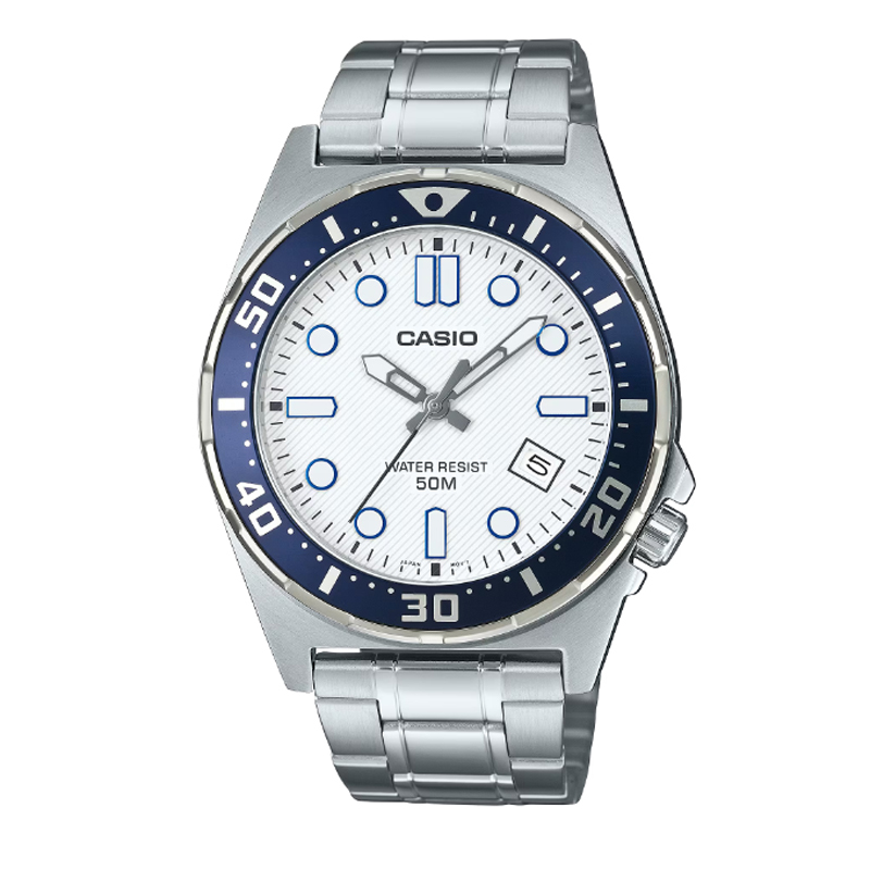 Orologio Casio Standard MTD-135D-3AVDF - Argento Al Quarzo Con Datario, 50m防水 - 5