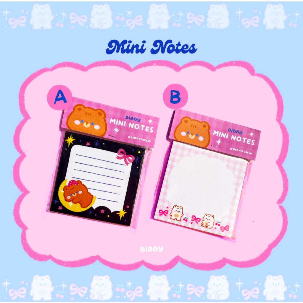 Jual MINI NOTES BEAR - Notes Kertas Kecil Beruang / Kertas Notes Memo ...