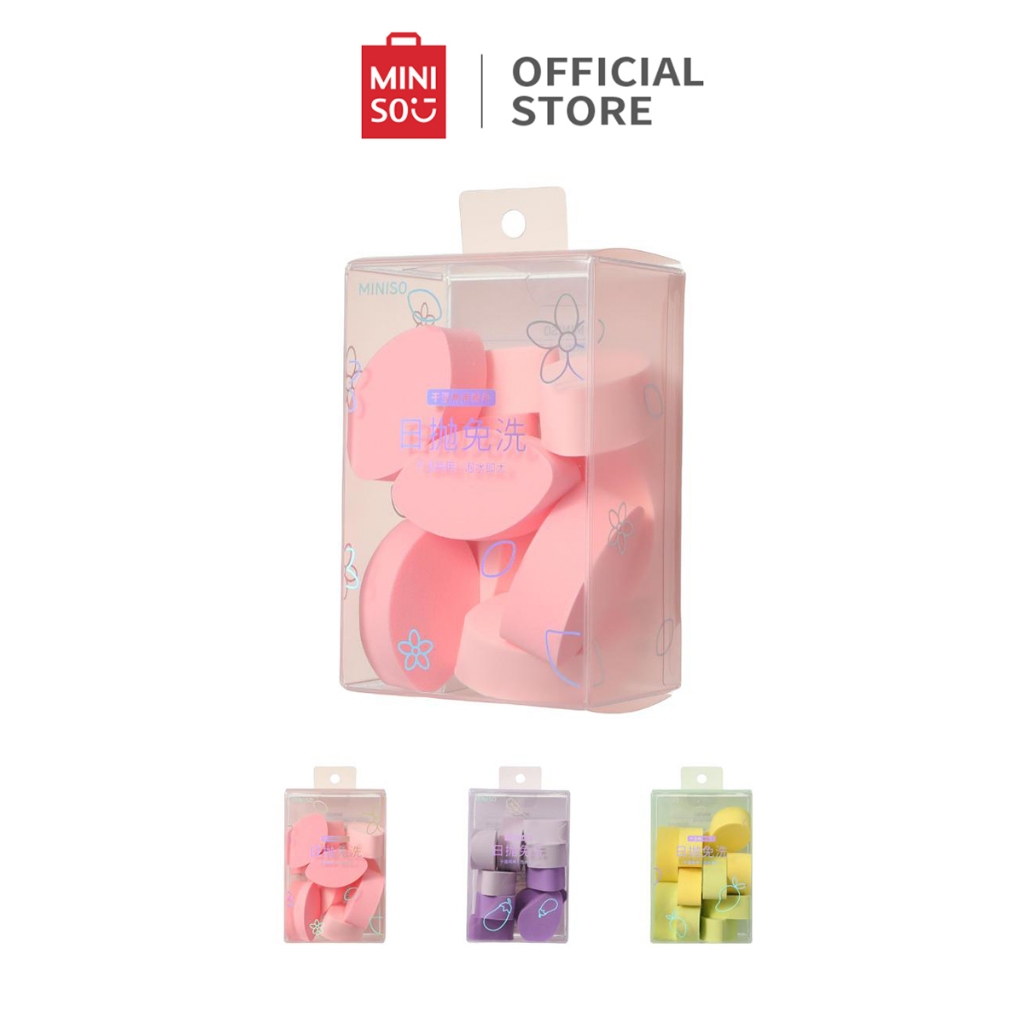 Jual Miniso Powder Puffs Wet and Dry Makeup Sponge Set Beauty Blenders ...