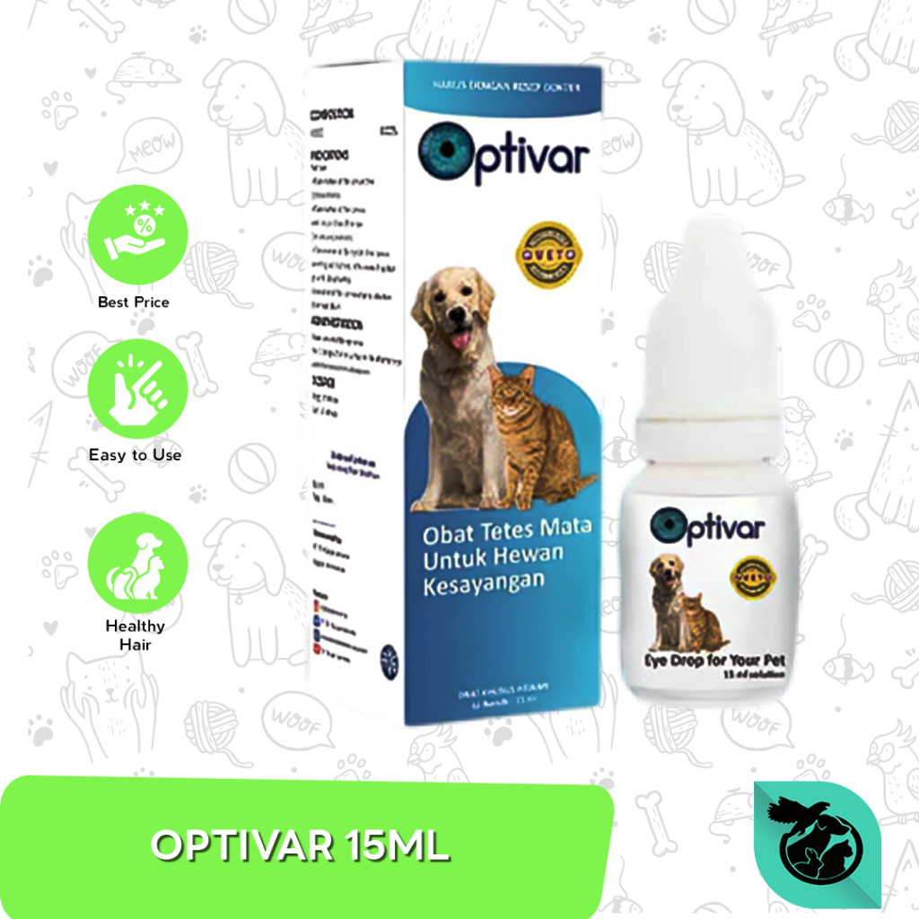 Jual Obat Tetes Mata Anjing Kucing Optivar 15ml | Shopee Indonesia
