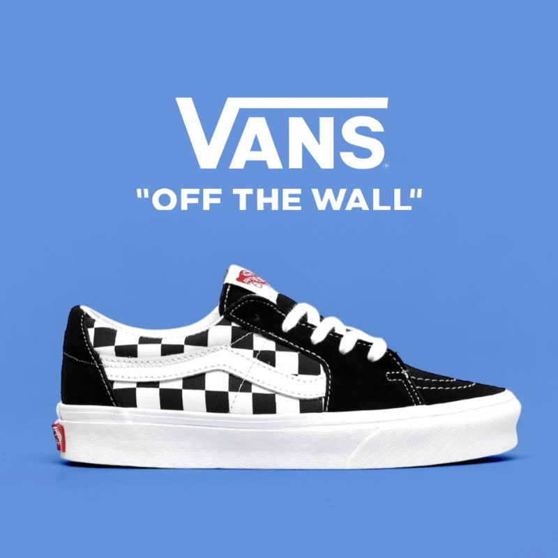 Jual VANS SK8-LOW CHECKERBOARD BLACK/WHITE ORIGINAL100% Shopee