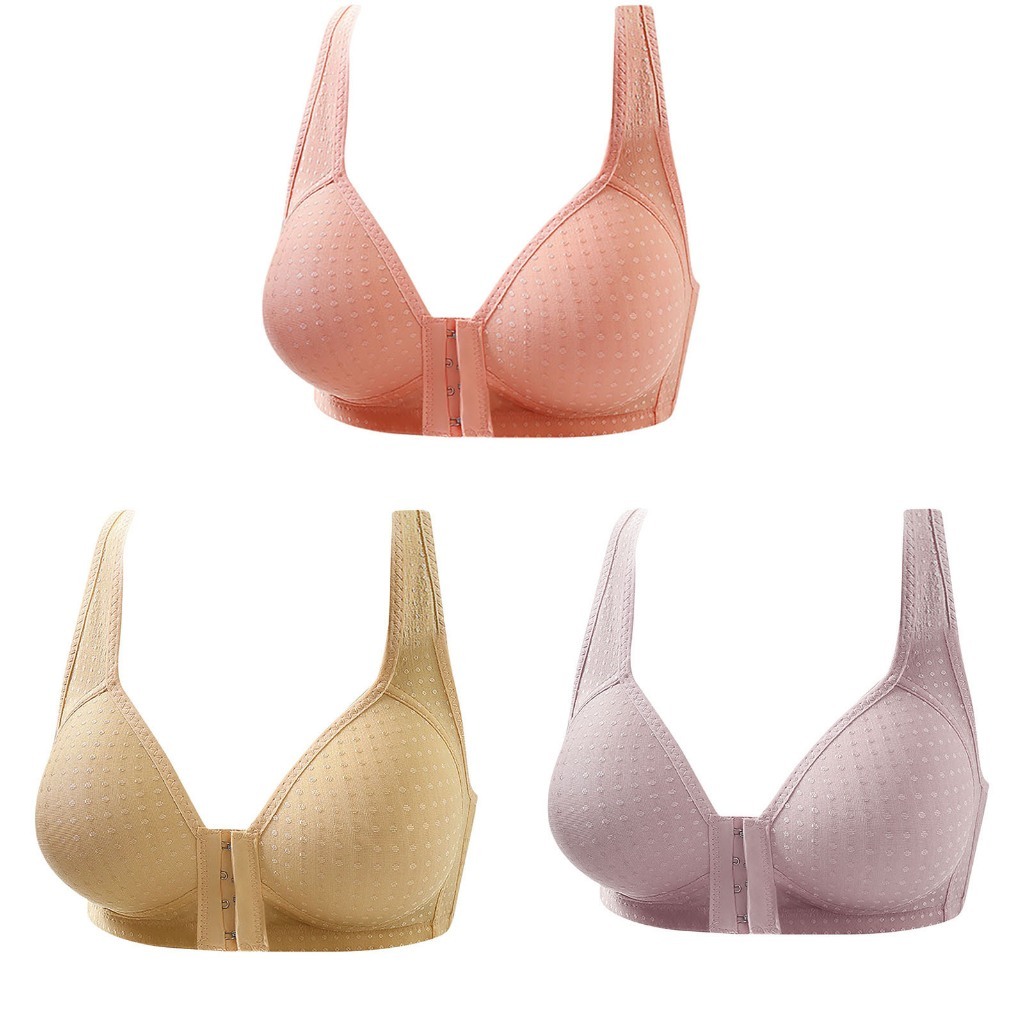 Jual Yooyi Bh Big Size Perempuan Tanpa Kawat Pengait Depan Bra Wanita ...