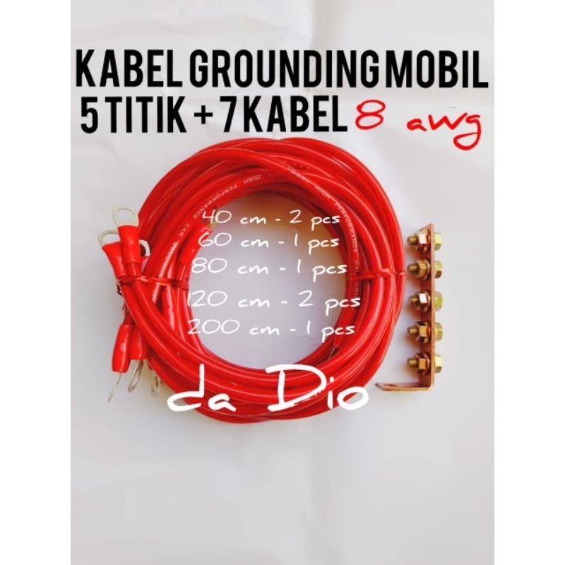Jual 5 TITIK GROUND WIRE KIT KABEL GROUNDING MOBIL 8 AWG | Shopee Indonesia