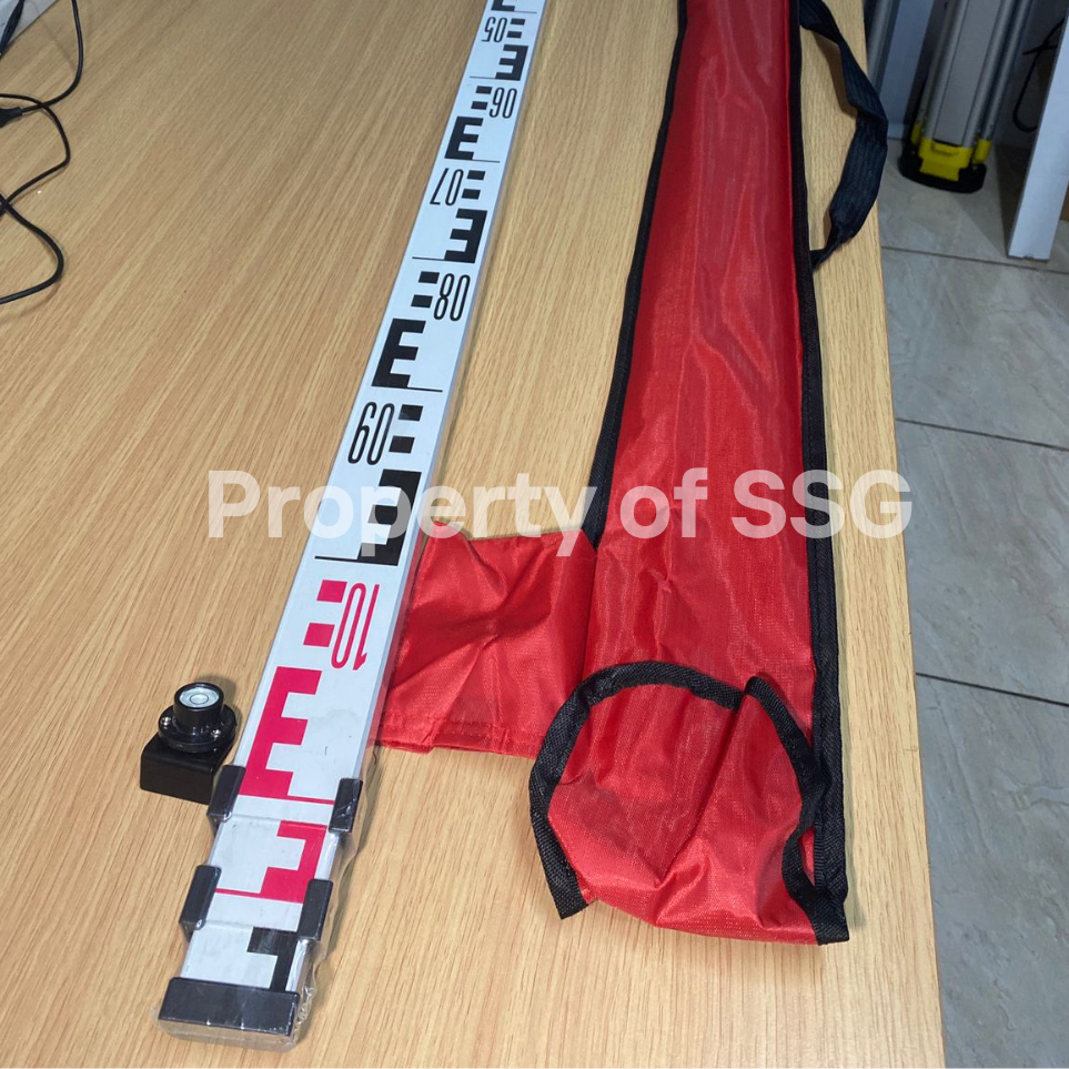 Jual Rambu Ukur 3 Meter + Nivo / Bak Ukur 3 meter / Levelling Staff ...