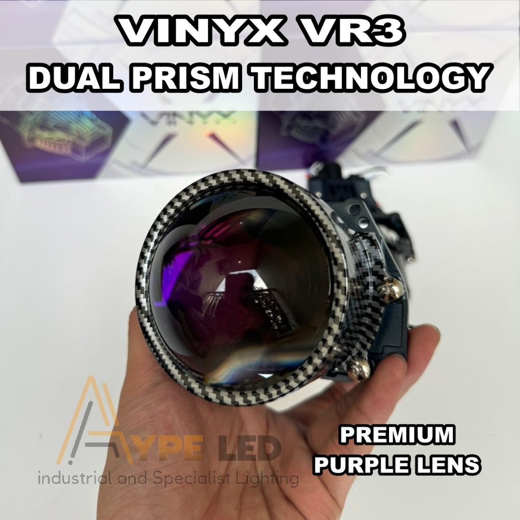 Jual Biled Projector Vinyx VR3 Gen 2 Dual Prims Tech Purple Lens 80 ...