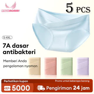 ANGEL MOMMY 3/5pcs Multipack Low Waist Maternity Panty Cotton Pregnant Panties