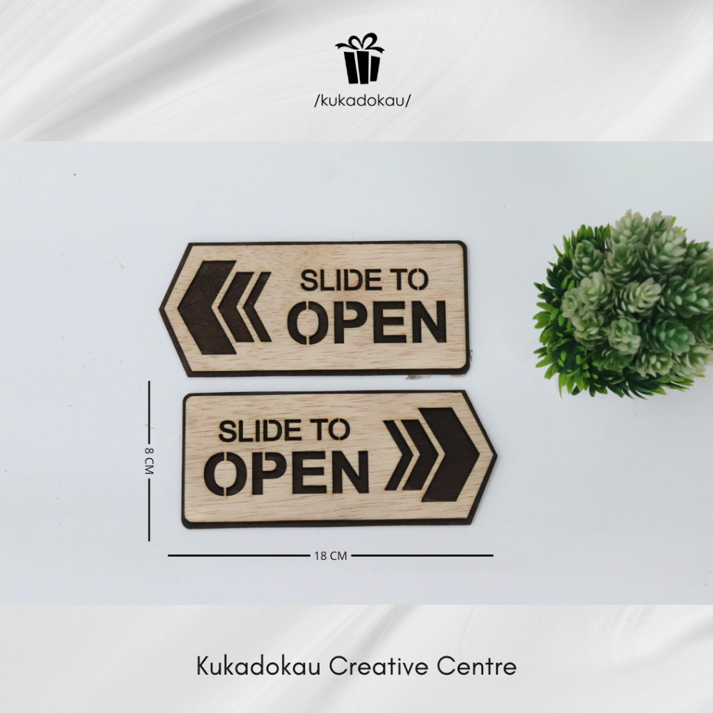 Jual Kukadokau - Signage Slide to Open Pintu Kayu Minimalis | Papan ...