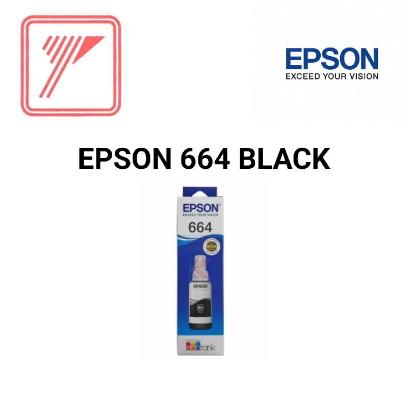 Jual EPSON Ink Tinta T664 Black T6641 6641 664 Hitam Cartridge Original ...