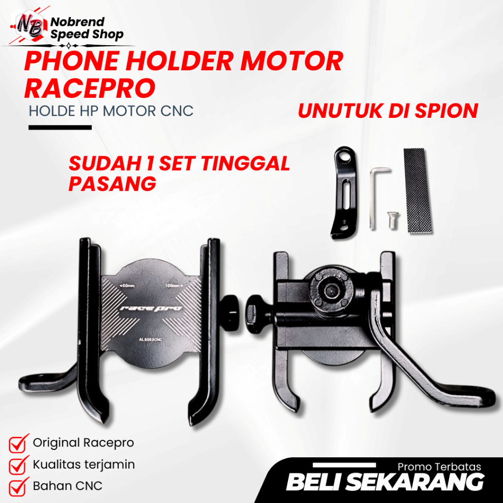 PHONE HOLDER RACEPRO HOLDER HP SPION MOTOR BAHAN CNC HOLDER SPION HOLDER MOTOR PHONE HOLDER RACEPRO