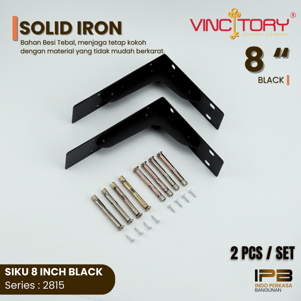 Jual VINCITORY SIKU RAK Dinding Besi L Rak Penyangga Bracket Ambalan ...