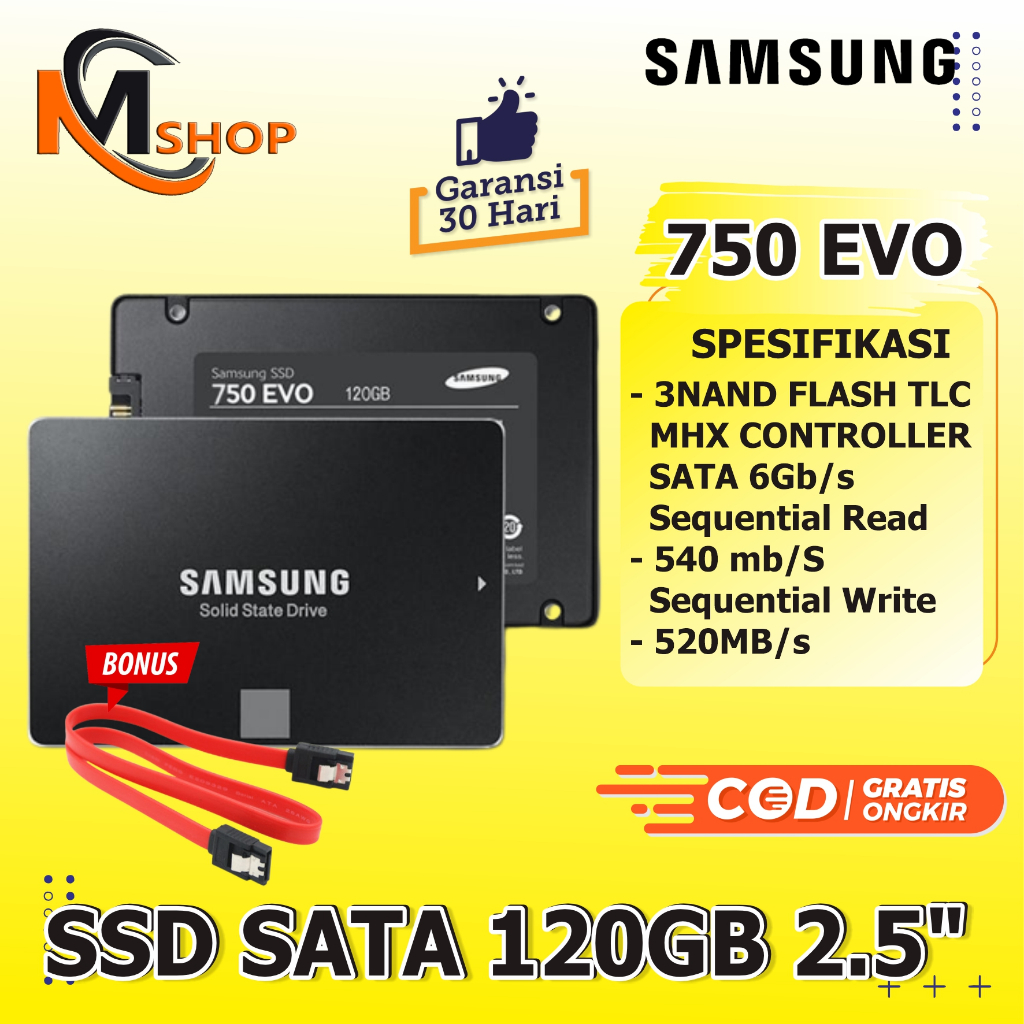 Jual SSD SAMSUNG 120GB SATA III 750 840 850 EVO SATA 2.5" V-NAND SSD ...