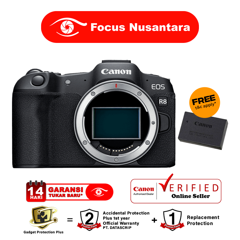 Canon EOS R8 Body Only EOS R Kit 24-50mm Kamera Mirrorless Garansi Resmi