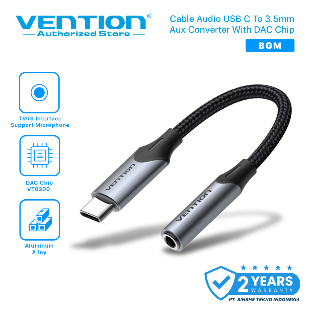 VENTION Kabel Audio USB C to Aux Converter Smartphone Android