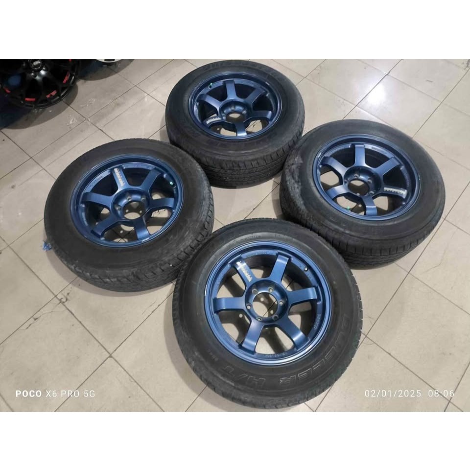 Jual Velg Mobil Bekas Racing TE37 R18X9 6X139 ET10 + BAN BS 265 60 R18 ...