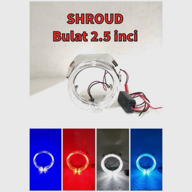 Jual SHROUD BODY BULAT CRISTAL COVER BI LED PROJECTOR 2.5 INCH CHROME ...