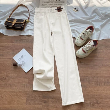 Elegan.Girl Cleana Kulot Jeans Panjang Wanita Reguler Straigth Celana Gombrone Loose Pant
