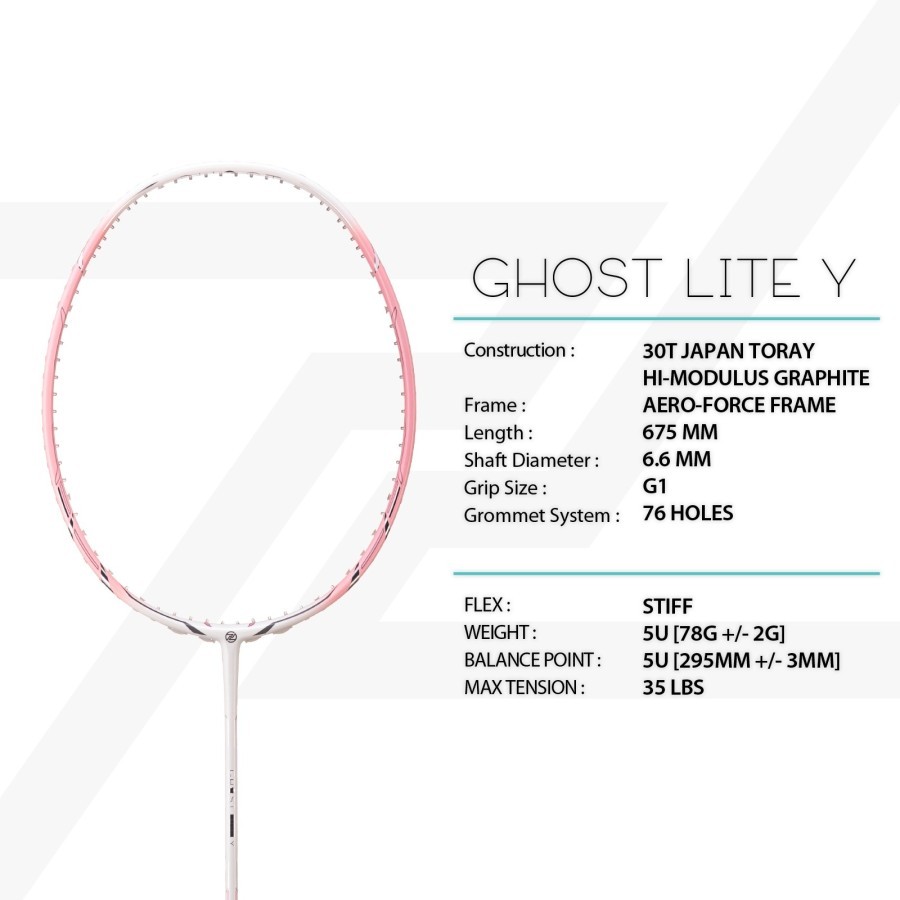 Jual Raket Badminton PROTECH Badminton Racket - GHOST Y (5UG1) (MAX ...