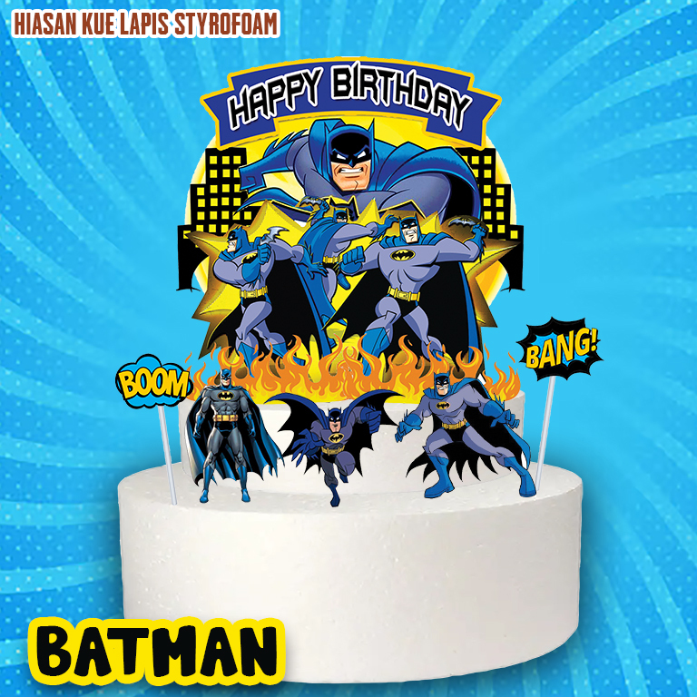 Jual Cake Topper BATMAN/hiasan kue styorofoam BATMAN | Shopee Indonesia