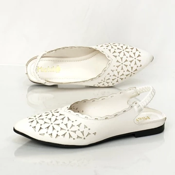 Michiko Sepatu Flatshoes Slop On Wanita Motif Bunga
