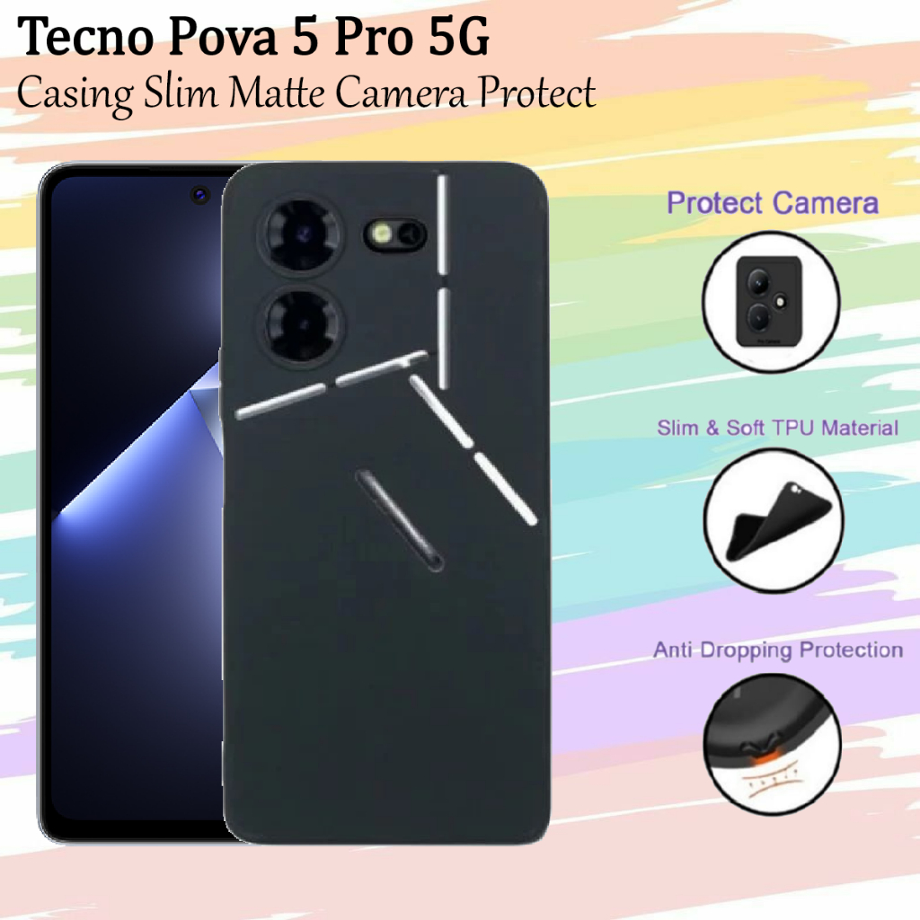 Jual Casing TECNO POVA 5 4 6 7 PRO ULTRA Softcase Black Matte Ultra ...