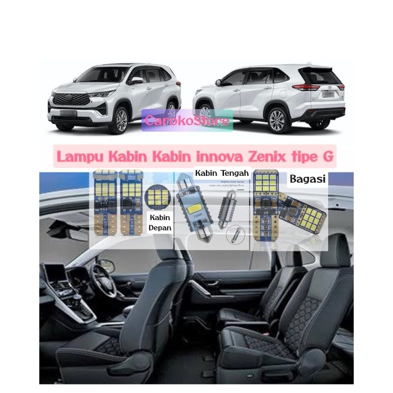 Jual Lampu kabin Innova Zenix tipe G LED plafon bagasi 1set | Shopee ...