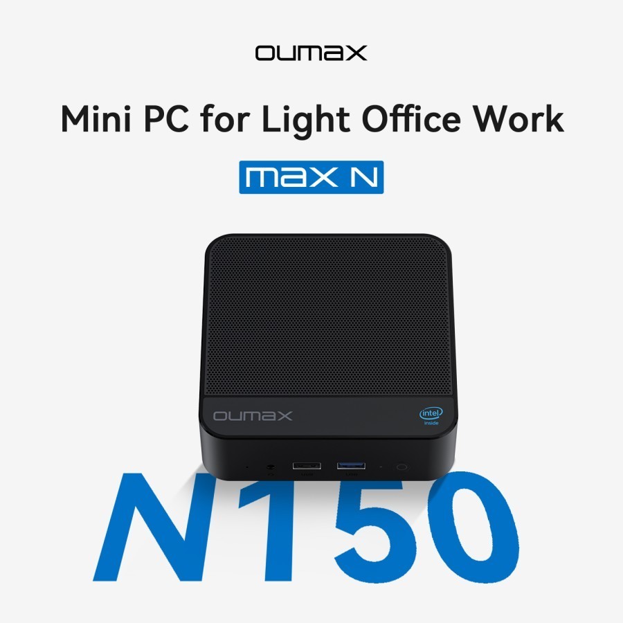 Mini Pc OUMAX Intel Twin Lake N150 16/500GB SSD Dual HDMI Dual LAN WiFi Windows 11 Pro