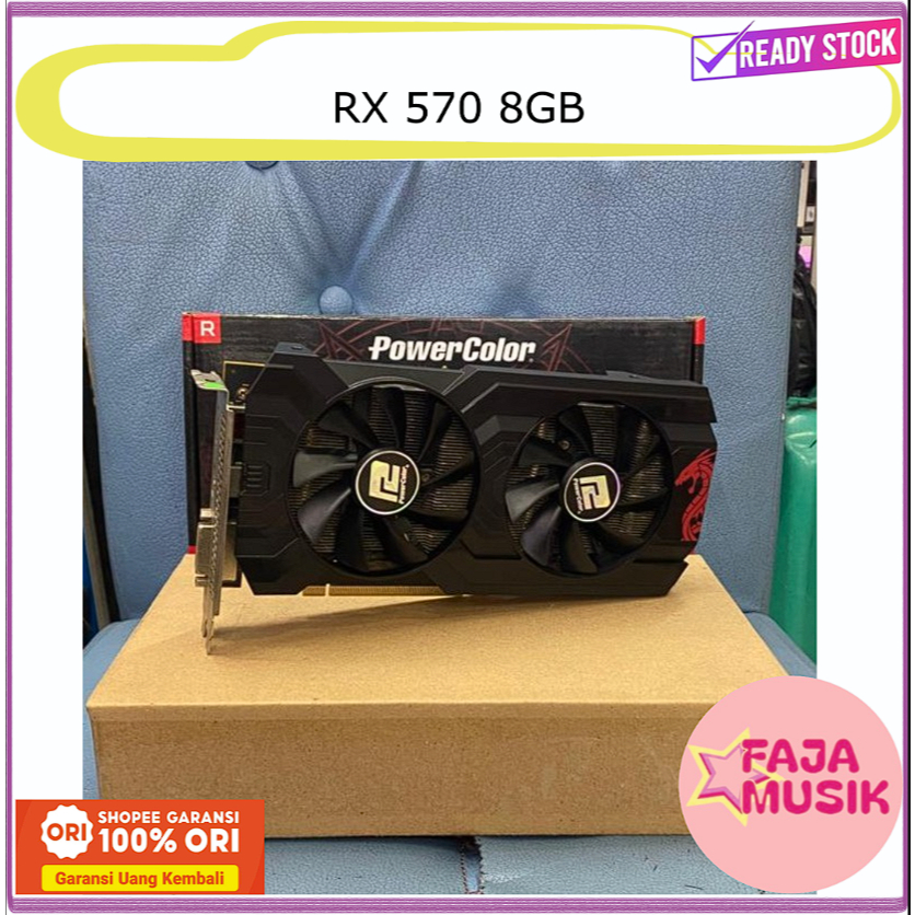 Jual VGA Card Powercolor RX 570 8GB | Shopee Indonesia