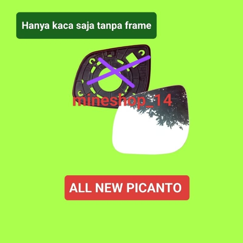 Jual Kaca Spion Sepion Mobil All new Picanto Isi Ulang Hanya Kaca Saja ...