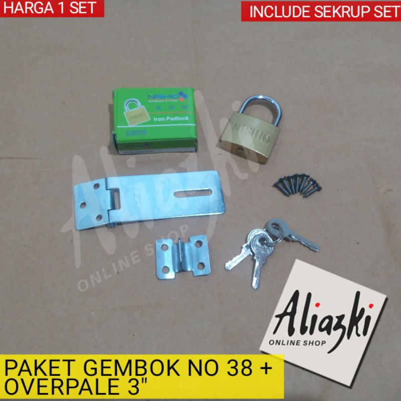 Jual PAKET GEMBOK NO 38 DAN OVERPAL 3 IN INCLUDE SEKRUP - SET GEMBOK NO ...