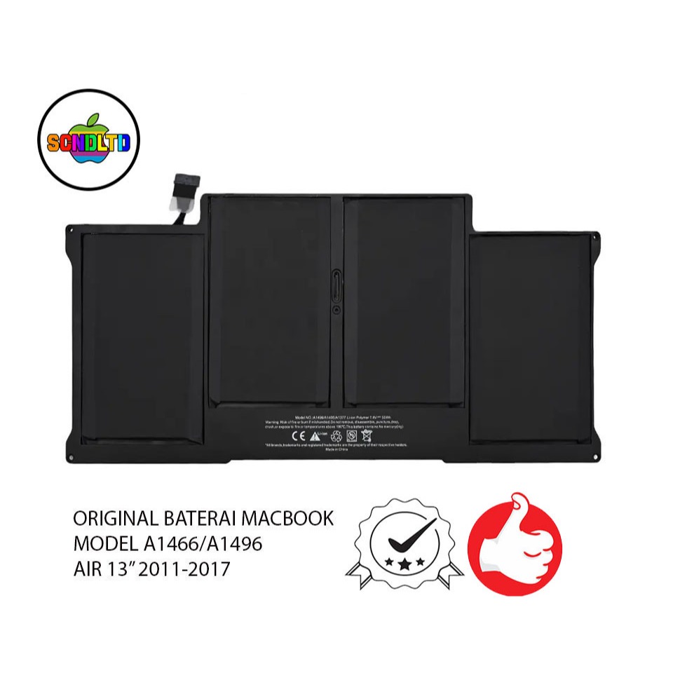 Batterie MacBook Air 13 A1466/A1369 (fin 2010 à 2017) - A1496
