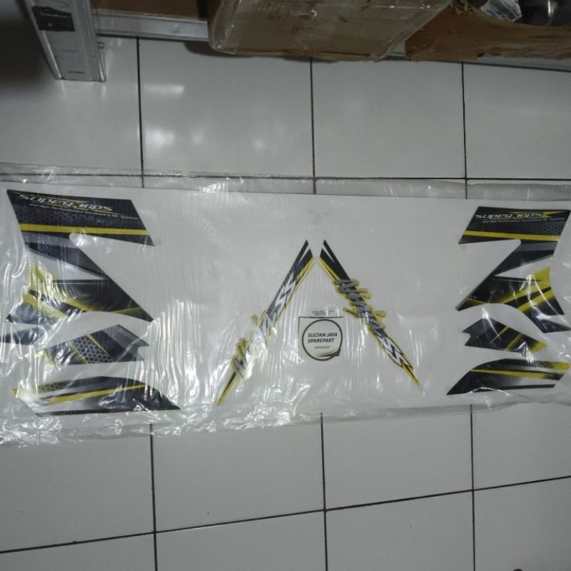 Jual STICKER STRIPING STIKER BODY SET NINJA SS 150 KUNING YELLOW ORI ...