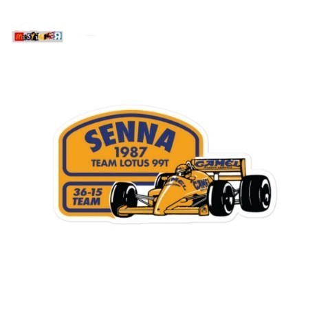 Jual sticker Senna Team Lotus FORMULA 1 racing team diecut stiker retro ...